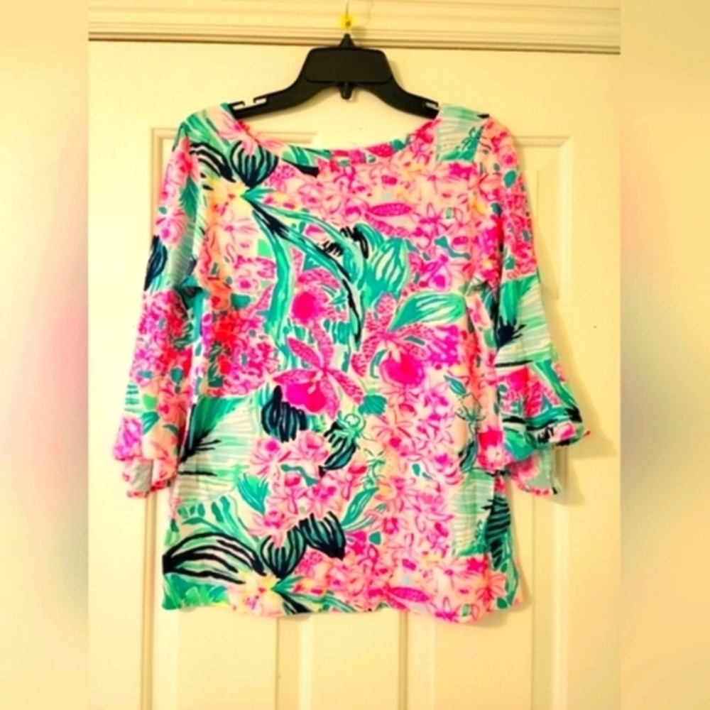 🌸Lilly Pulitzer Fontaine Top in "Multi via Flora"🌸